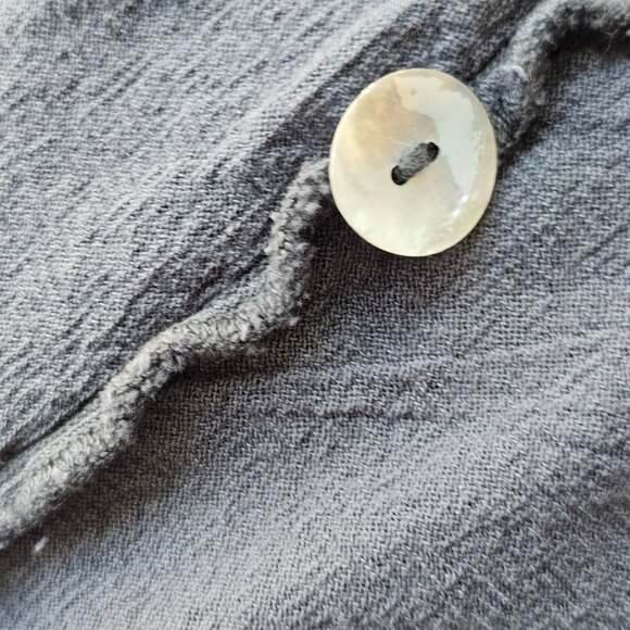 Oh My Gauze Btn Up Cotton Tunic Top CoverUp Sz L/XL Lightweight Handpockets NWT - Picture 6 of 9